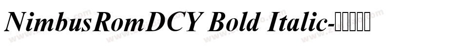 NimbusRomDCY Bold Italic字体转换